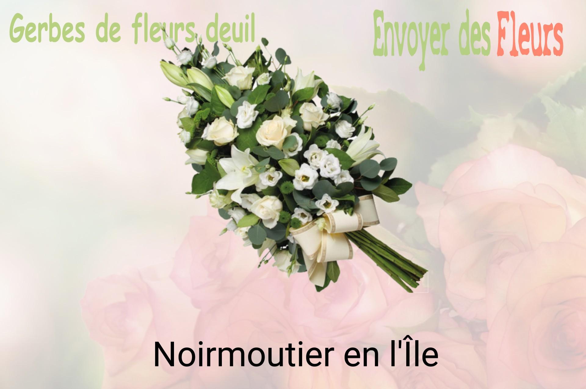 Gerbe de fleurs de deuil livrée à Noirmoutier-en-l'Île
